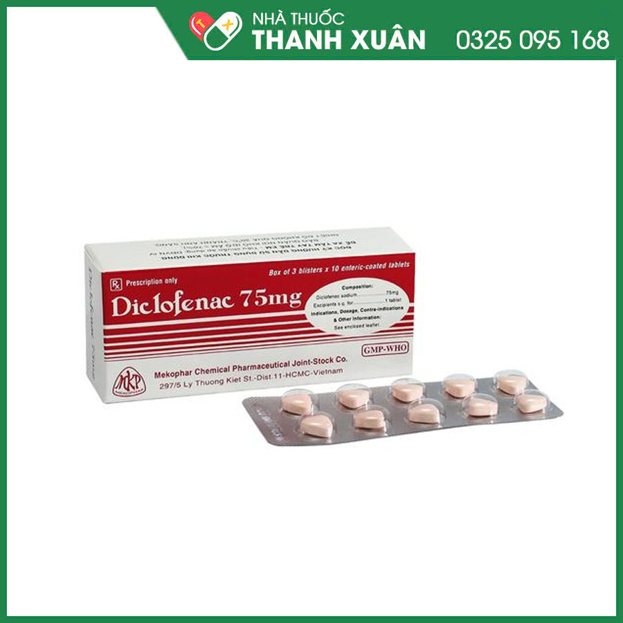 Diclofenac thuốc điều trị viêm khớp, rối loạn xương cấp tính, và các tính trạng đau do chấn thương