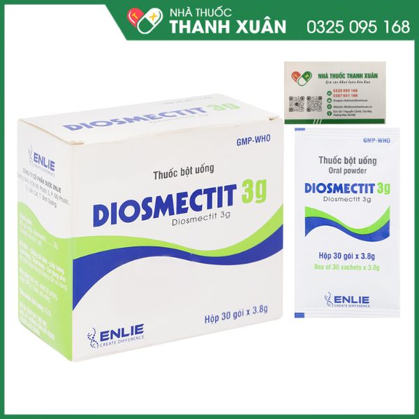 Diosmectit - Thuốc điều trị triệu chứng đau của viêm thực quản - dạ dày - tá tràng và đại tràng.