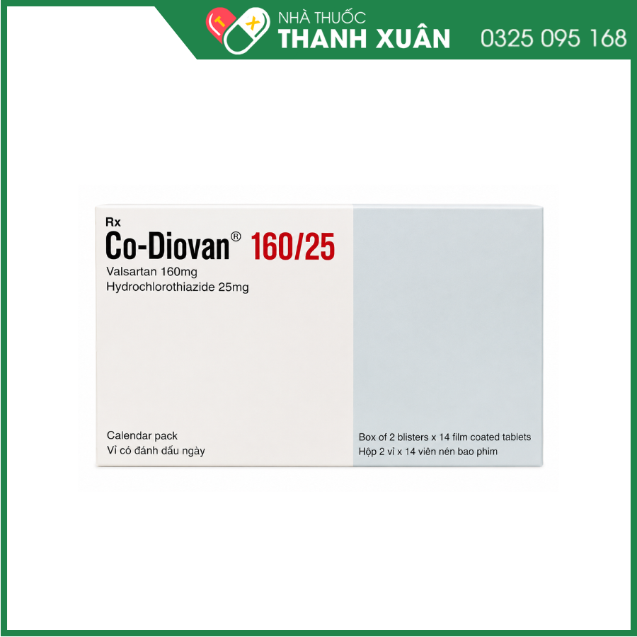 Thuốc Co-Diovan 160/25 mg điều trị bệnh tăng huyết áp