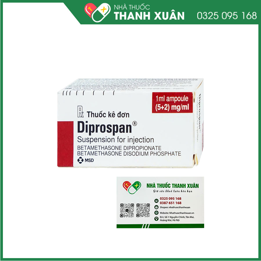 Diprospan điều trị viêm nhiễm hoặc dị ứng