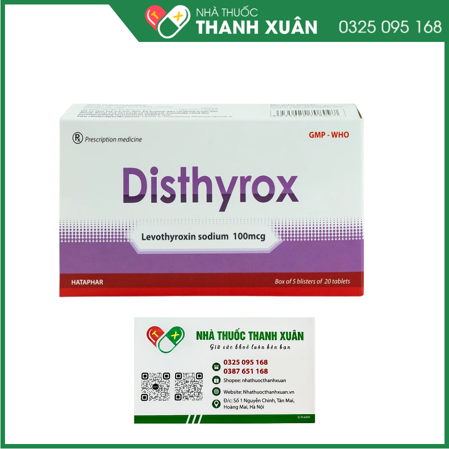 Disthyrox điều trị thay thế trong suy giáp, bệnh bướu giáp lành tính
