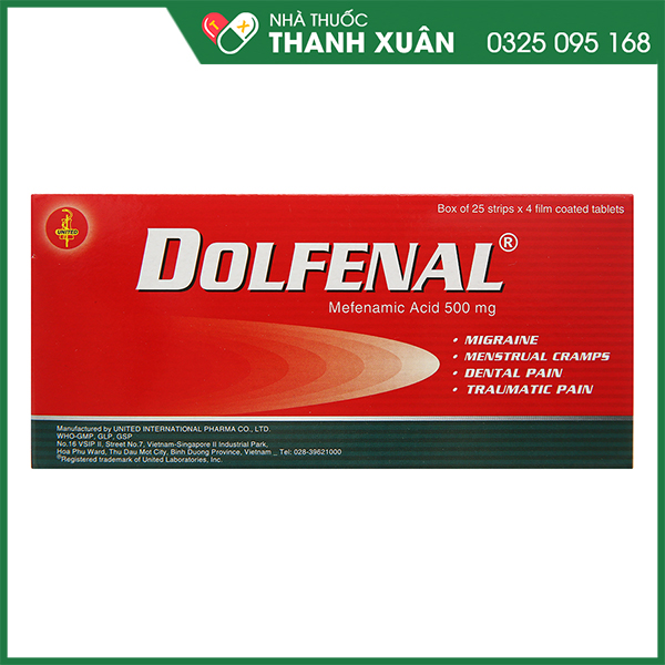 Dolfenal trị cơn đau từ nhẹ đến trung bình