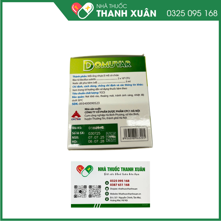 Domuvar hỗ trợ đường ruột, ngăn ngừa rối loạn tiêu hóa