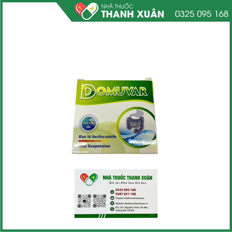 Domuvar hỗ trợ đường ruột, ngăn ngừa rối loạn tiêu hóa