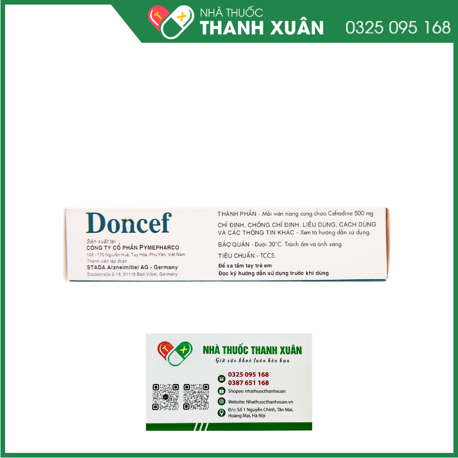 Doncef 500mg trị nhiễm khuẩn da, nhiễm khuẩn hô hấp