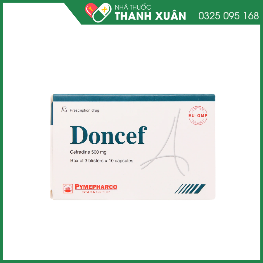 Doncef 500mg trị nhiễm khuẩn da, nhiễm khuẩn hô hấp