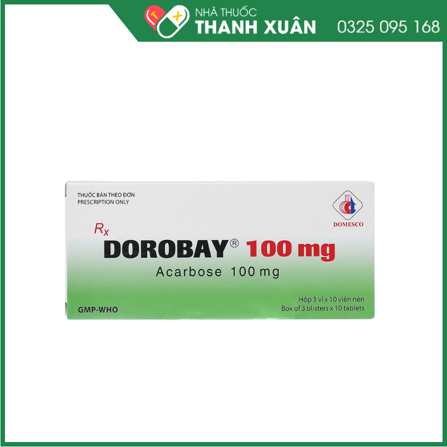 Thuốc Dorobay 100mg Domesco điều trị đái tháo đường týp 2