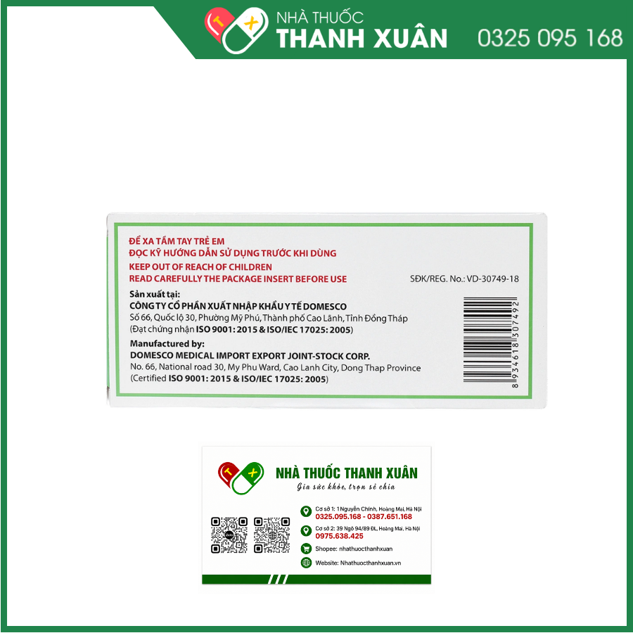 Thuốc Dorobay 100mg Domesco điều trị đái tháo đường týp 2