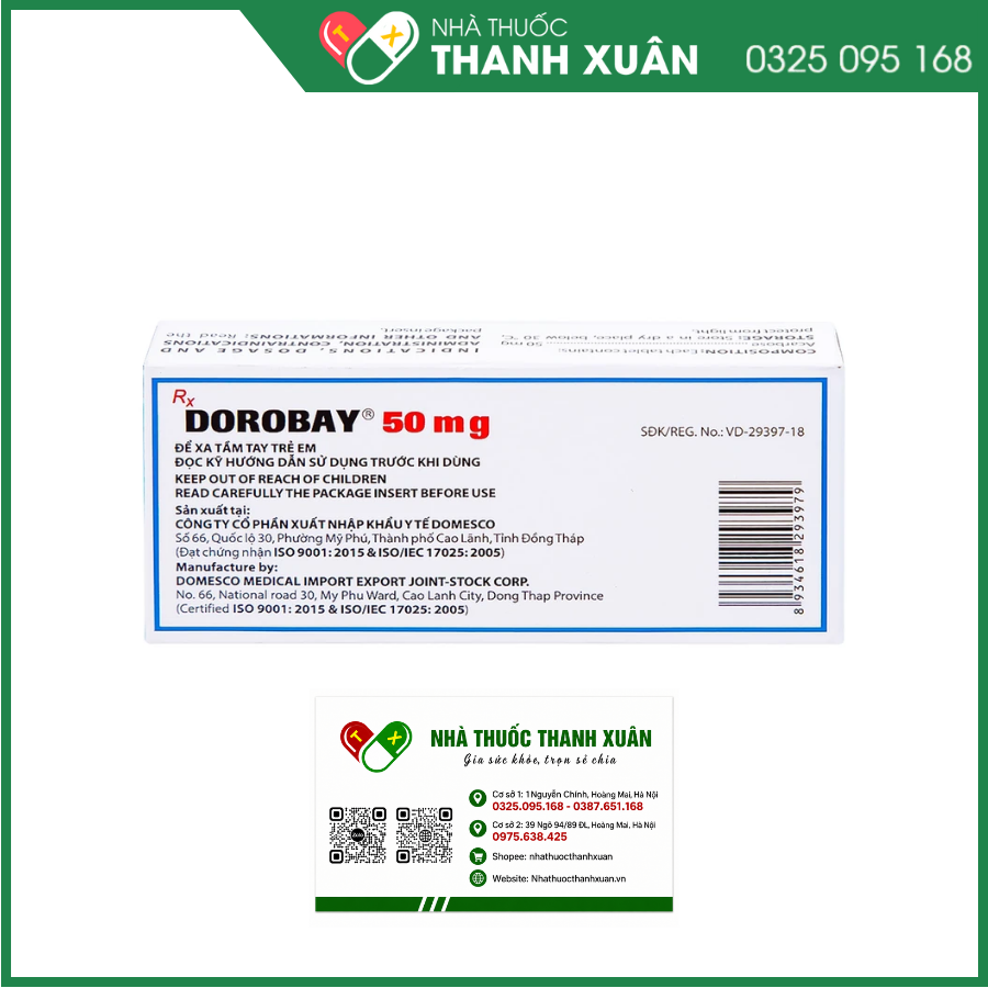 Thuốc Dorobay 50mg Domesco điều trị đái tháo đường týp 2