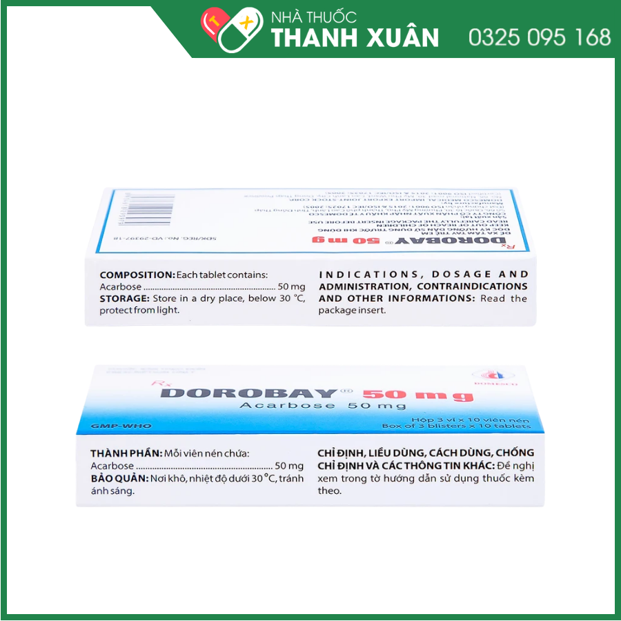 Thuốc Dorobay 50mg Domesco điều trị đái tháo đường týp 2