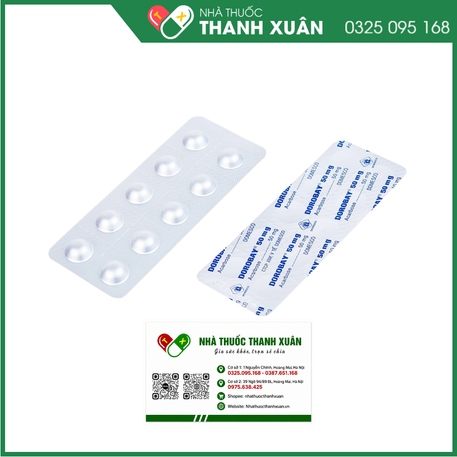 Thuốc Dorobay 50mg Domesco điều trị đái tháo đường týp 2