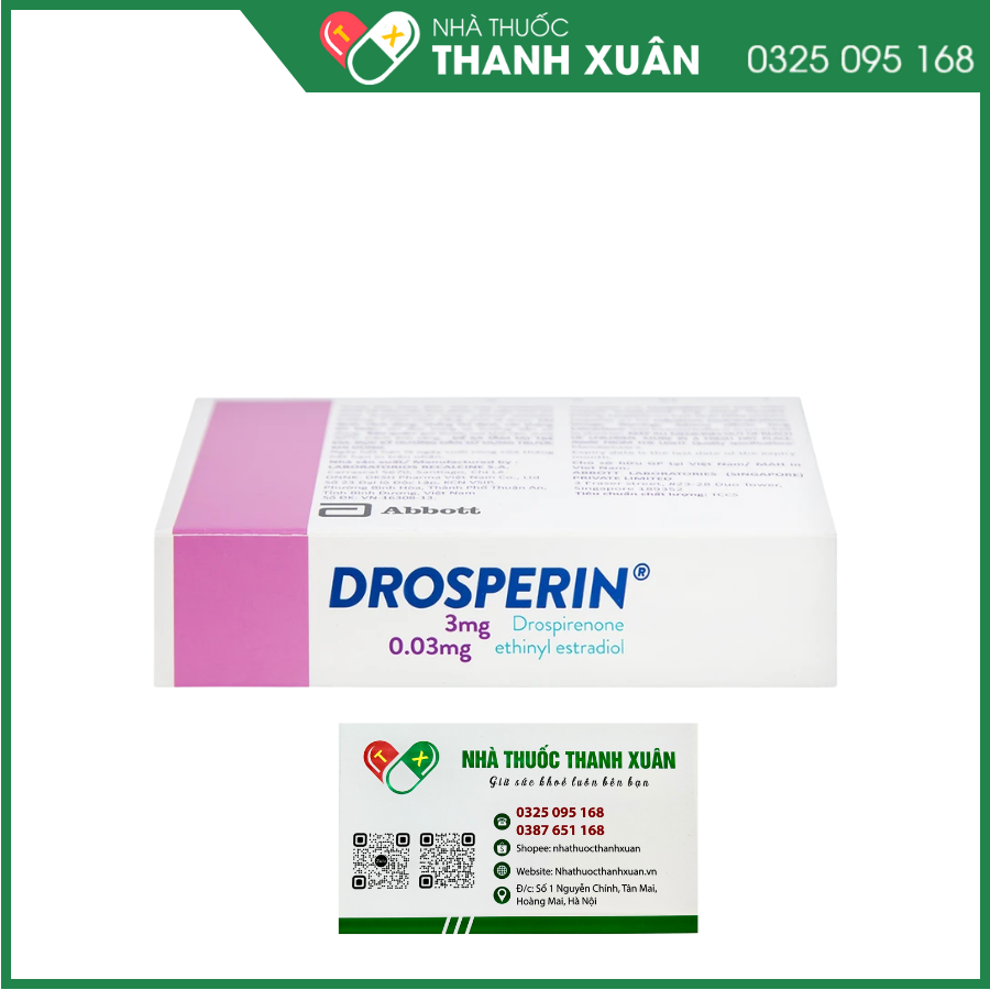 Drosperin thuốc tránh thai hằng ngày (1 vỉ x 28 viên)