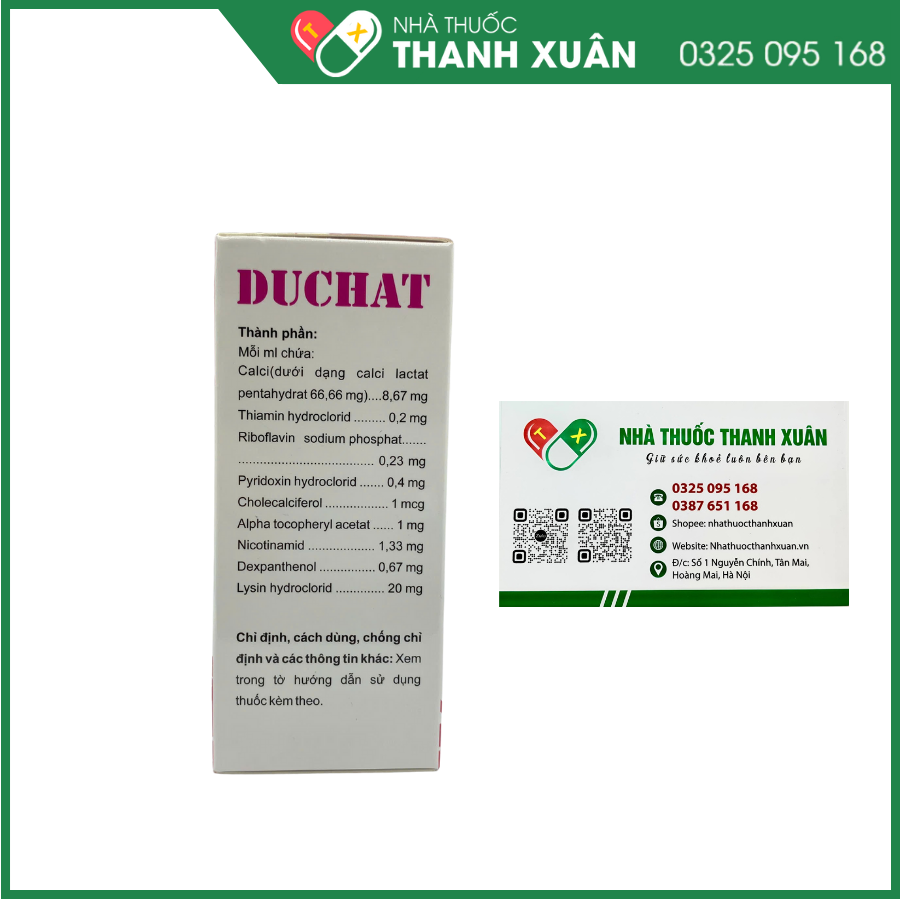 Duchat - Dự phòng trong trường hợp thiếu vitamin và các acid amin thiết yếu trong giai đoạn tăng trưởng