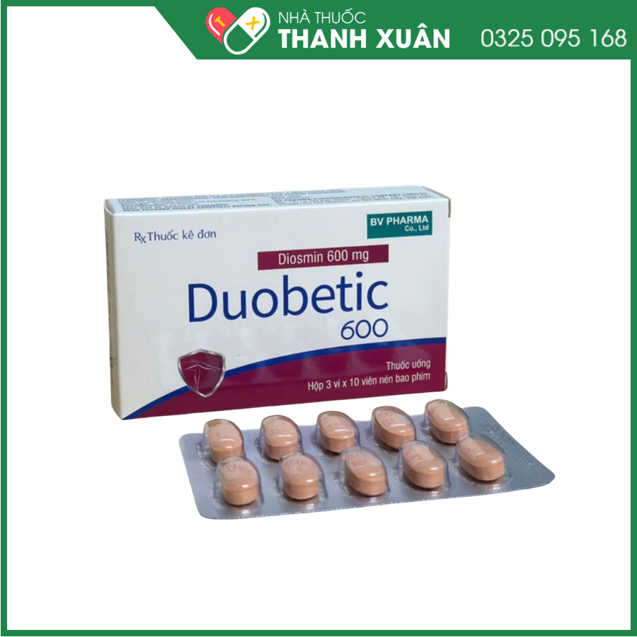 Duobetic 600 cải thiện các triệu chứng liên quan đến suy tuần hoàn tĩnh mạch bạch huyết