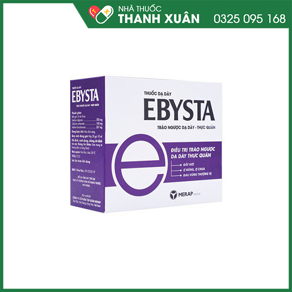 Thuốc Ebysta trị trào ngược dạ dày