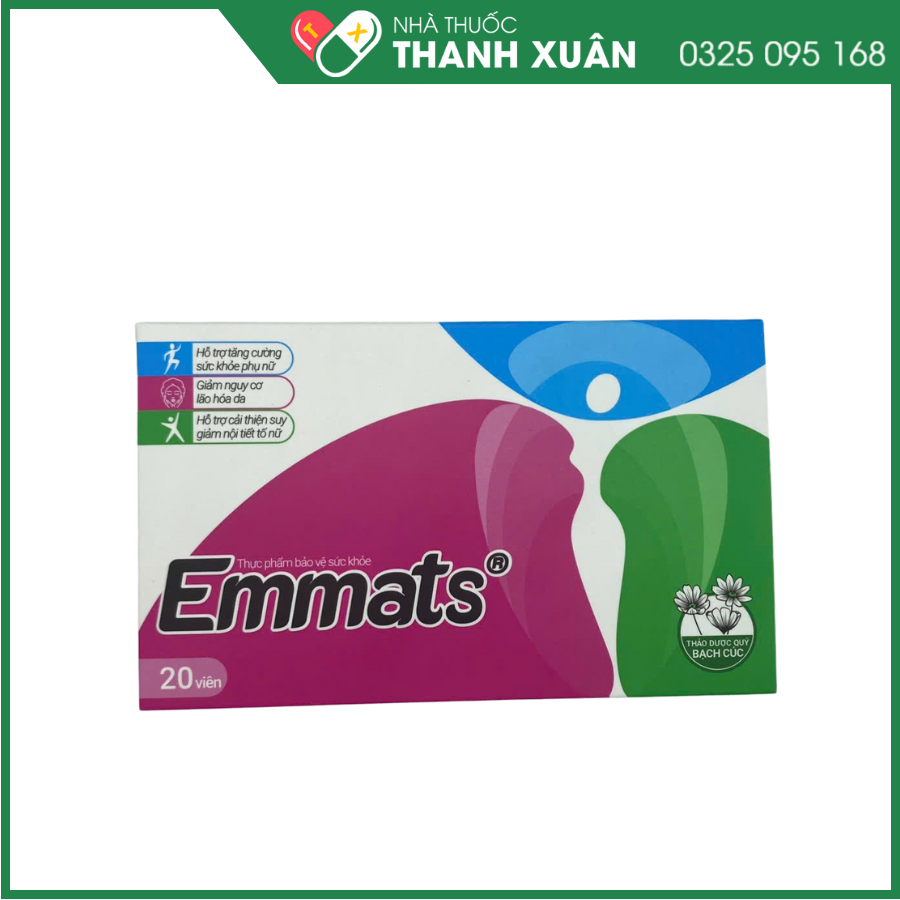 Viên uống Emmats hỗ trợ giảm nguy cơ lão hóa, cải thiện suy giảm nội tiết tố