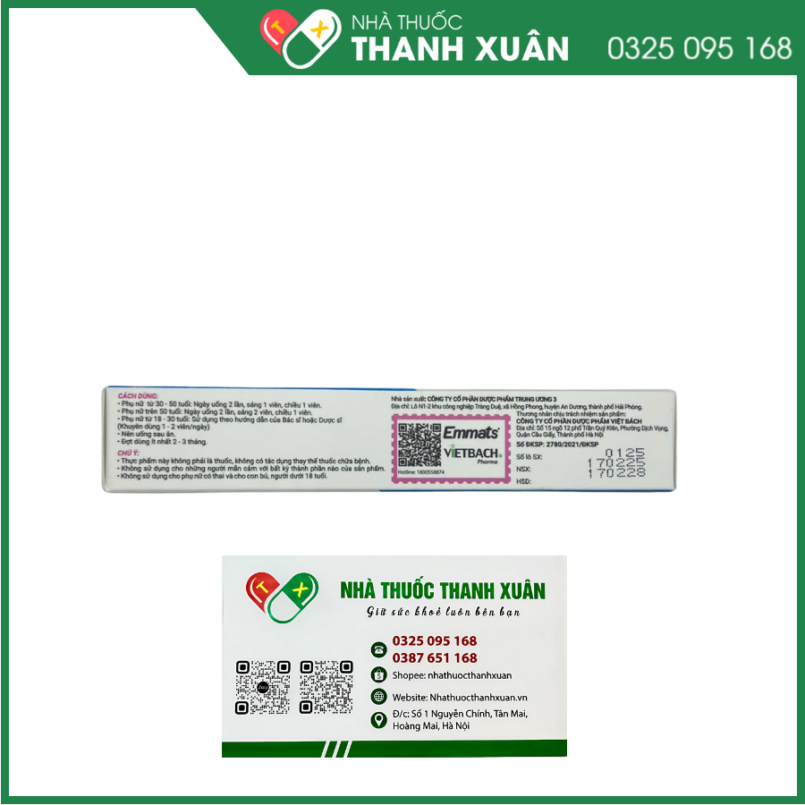 Viên uống Emmats hỗ trợ giảm nguy cơ lão hóa, cải thiện suy giảm nội tiết tố