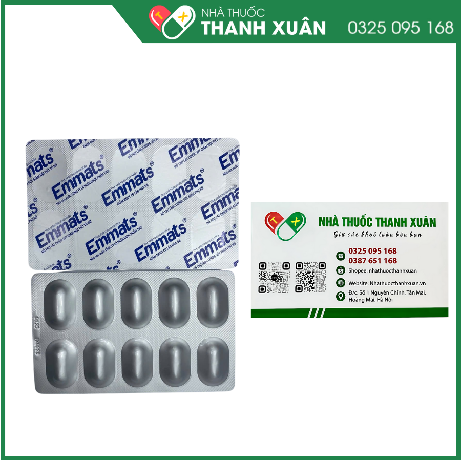 Viên uống Emmats hỗ trợ giảm nguy cơ lão hóa, cải thiện suy giảm nội tiết tố