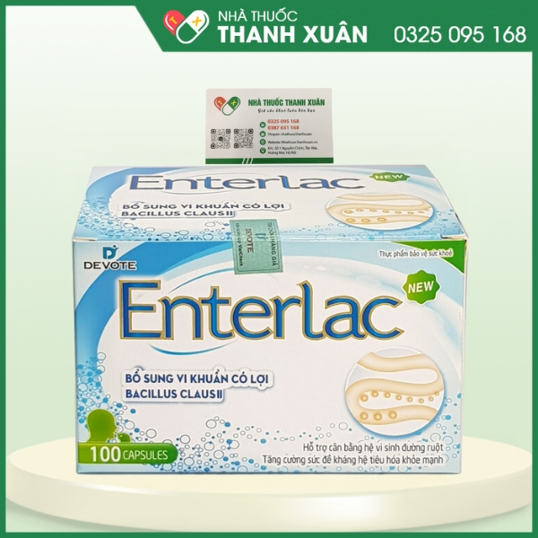 Enterlac - Bổ sung vi khuẩn có lợi, enzym tiêu hóa