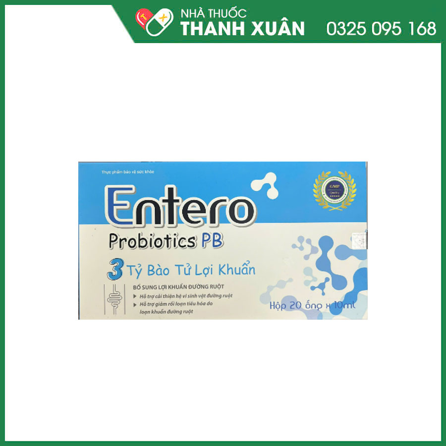 Entero Probiotics PB giúp tăng cường tiêu hóa, hỗ trợ bảo vệ đường ruột