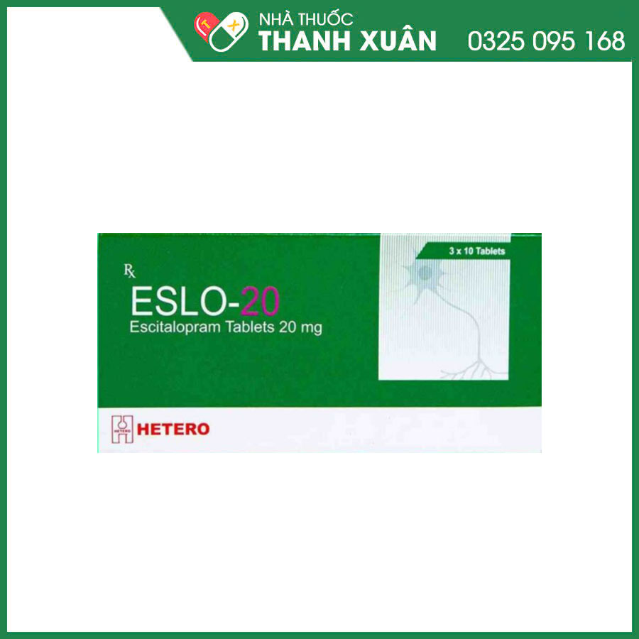 Eslo-20 thuốc điều trị các giai đoạn trầm cảm chủ yếu và các chứng rối loạn tâm lý
