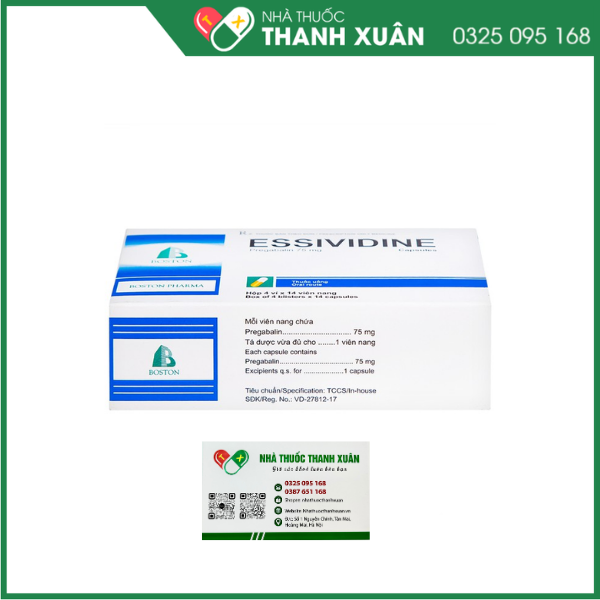 Essividine 75mg điều trị động kinh, rối loạn lo âu