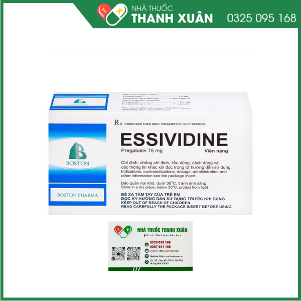 Essividine 75mg điều trị động kinh, rối loạn lo âu