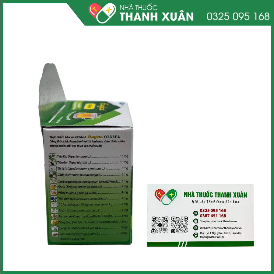 Eugica Cold &amp; Flu - Hỗ trợ làm giảm triệu chứng cảm, cảm cúm thông thường