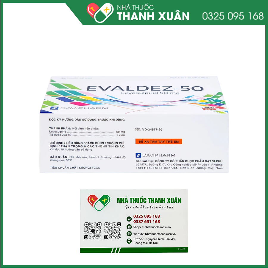 Thuốc Evaldez giảm chứng khó tiêu, điều trị trầm cảm
