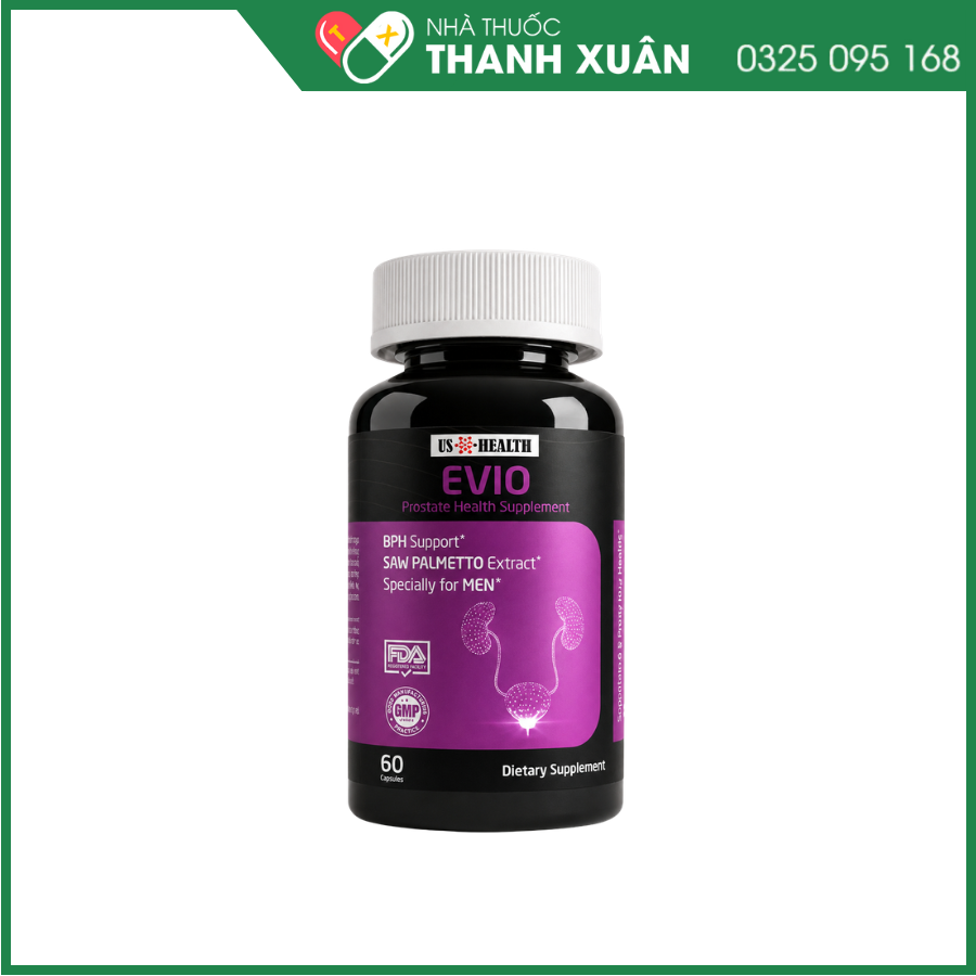 Viên uống Evio - Hỗ trợ điều trị phì đại tuyến tiền liệt cho nam giới