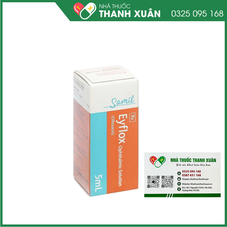Eyflox ophthalmic solution điều trị các nhiễm khuẩn ở mắt