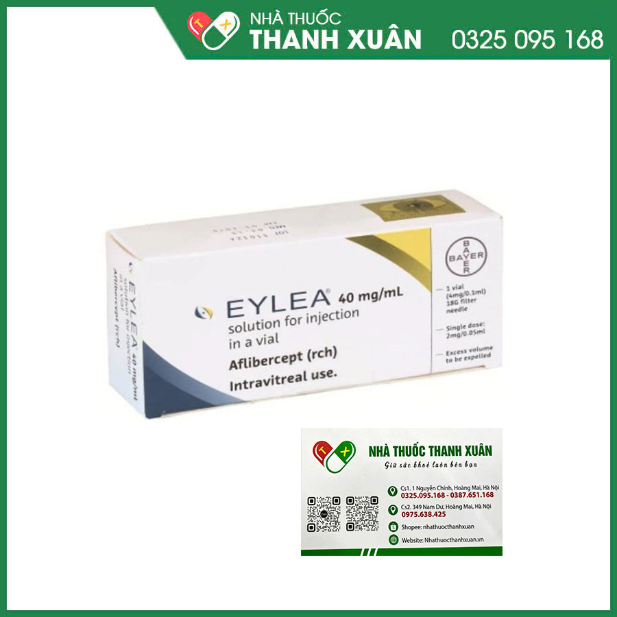 Eylea thuốc điều trị thoái hóa hoàng điểm, phù hoàng điểm, tân mạch hắc mạc do cận thị