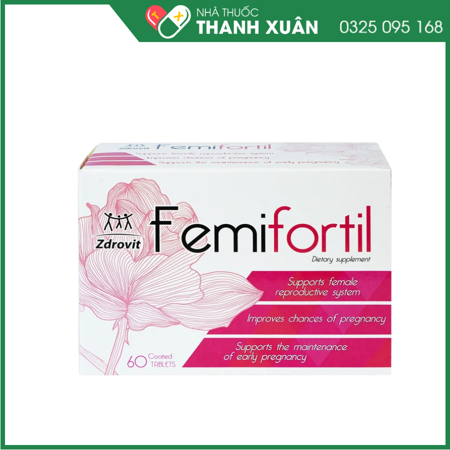 Femifortil bổ sung vitamin, khoáng chất cho phụ nữ có thai và cho con bú