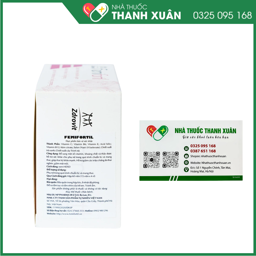 Femifortil bổ sung vitamin, khoáng chất cho phụ nữ có thai và cho con bú