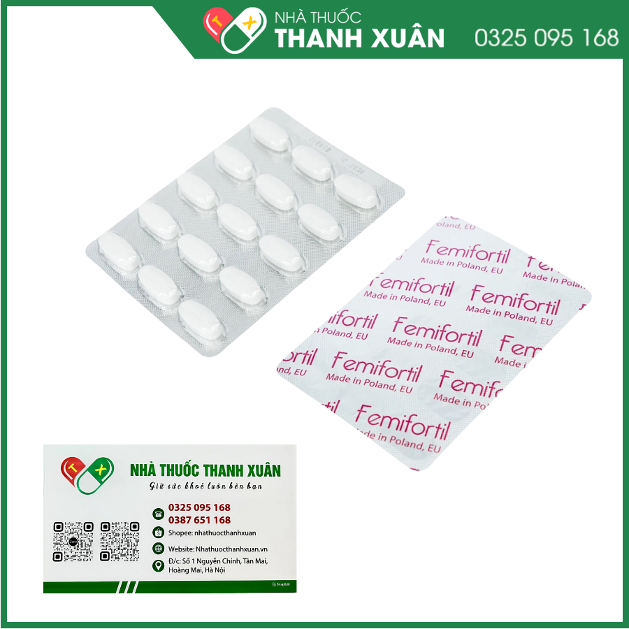 Femifortil bổ sung vitamin, khoáng chất cho phụ nữ có thai và cho con bú