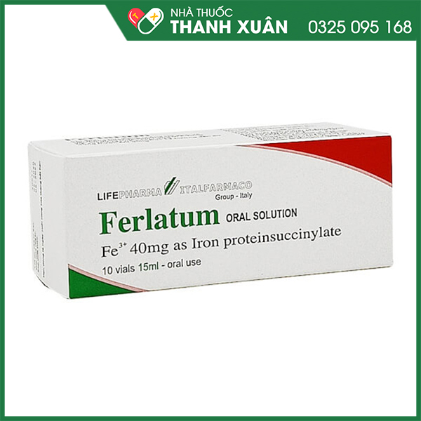 Dung dịch uống Ferlatum bổ sung sắt, trị thiếu máu