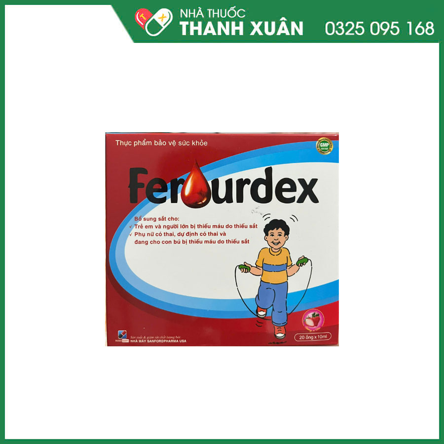 Ferourdex giúp bổ sung chất cho quá trình tạo máu, hỗ trợ giảm nguy cơ thiếu máu do thiếu sắt