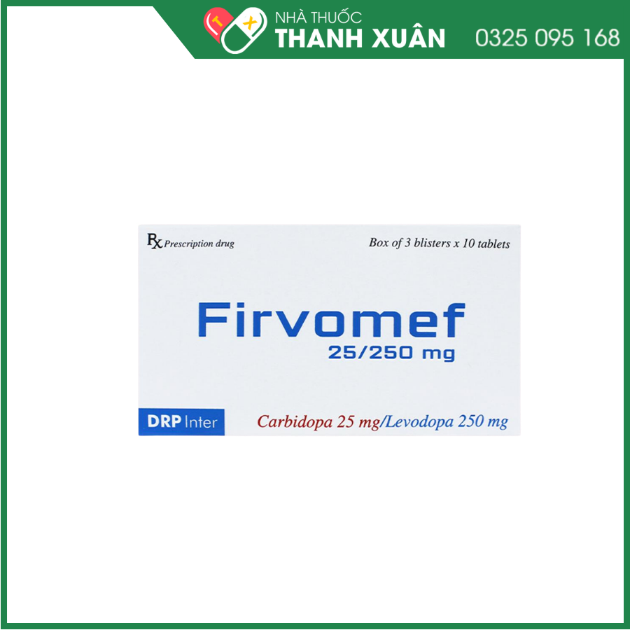 Firvomef 25/250mg điều trị hội chứng và bệnh Parkinson