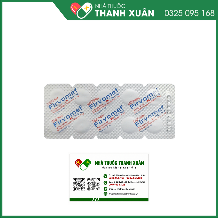 Firvomef 25/100mg điều trị hội chứng và bệnh Parkinson