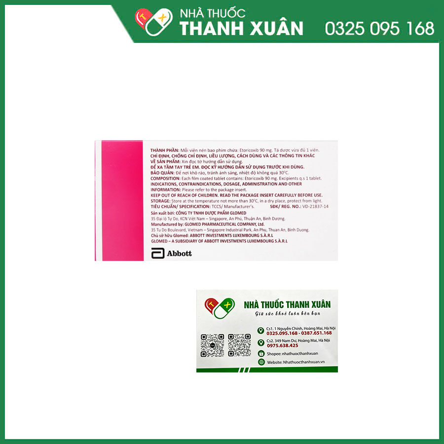 Flexidron 90 Thuốc giảm đau chống viêm trong các trường hợp viêm xương khớp