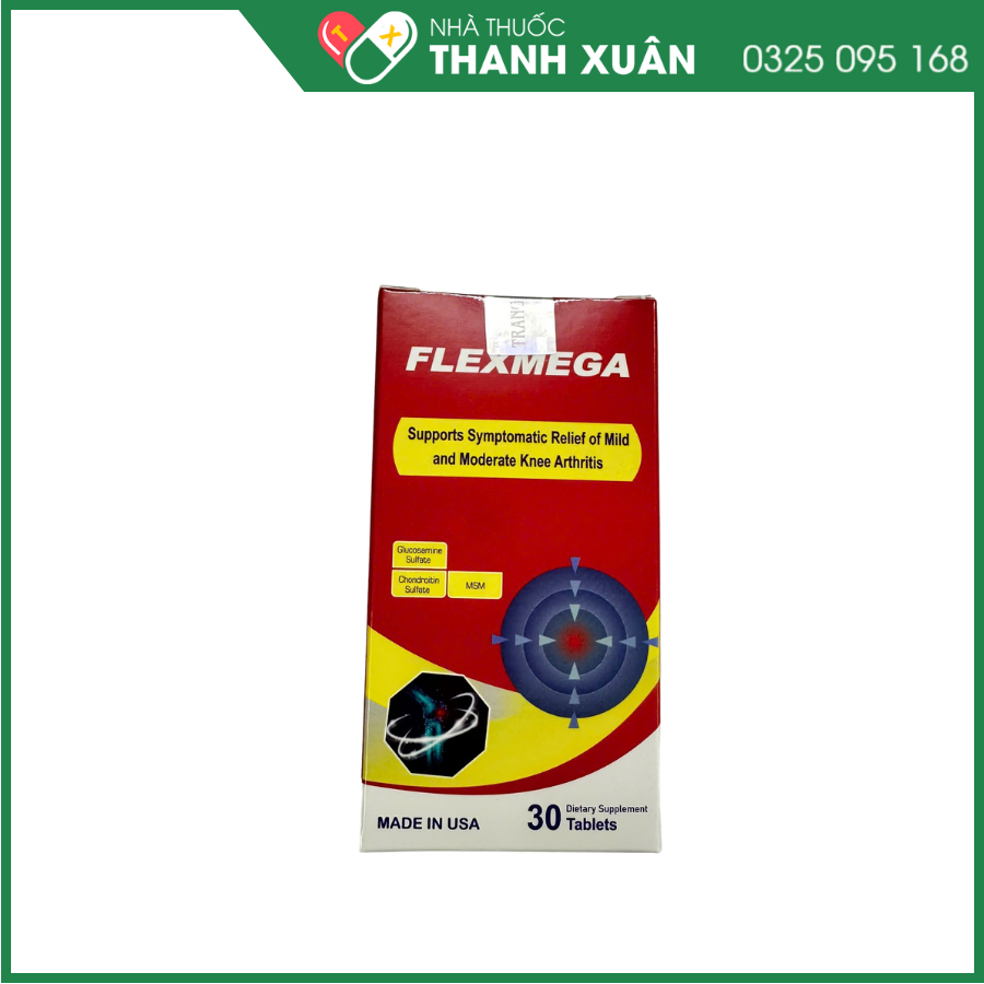 Viên uống Flexmega hỗ trợ giảm đau khớp, viêm khớp