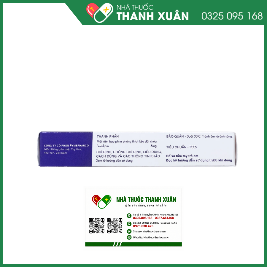 Flodicar 5mg MR trị tăng huyết áp, đau thắt ngực