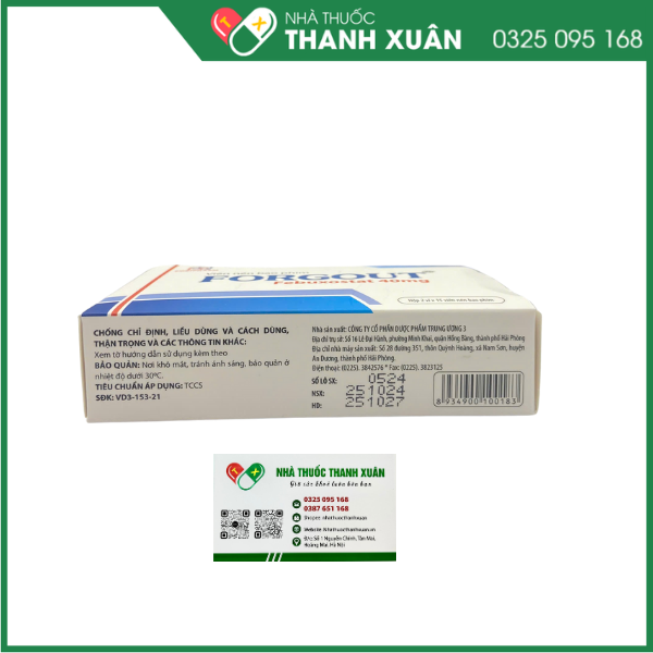 Thuốc Forgout điều trị tăng acid uric mạn tính, viêm khớp do gout