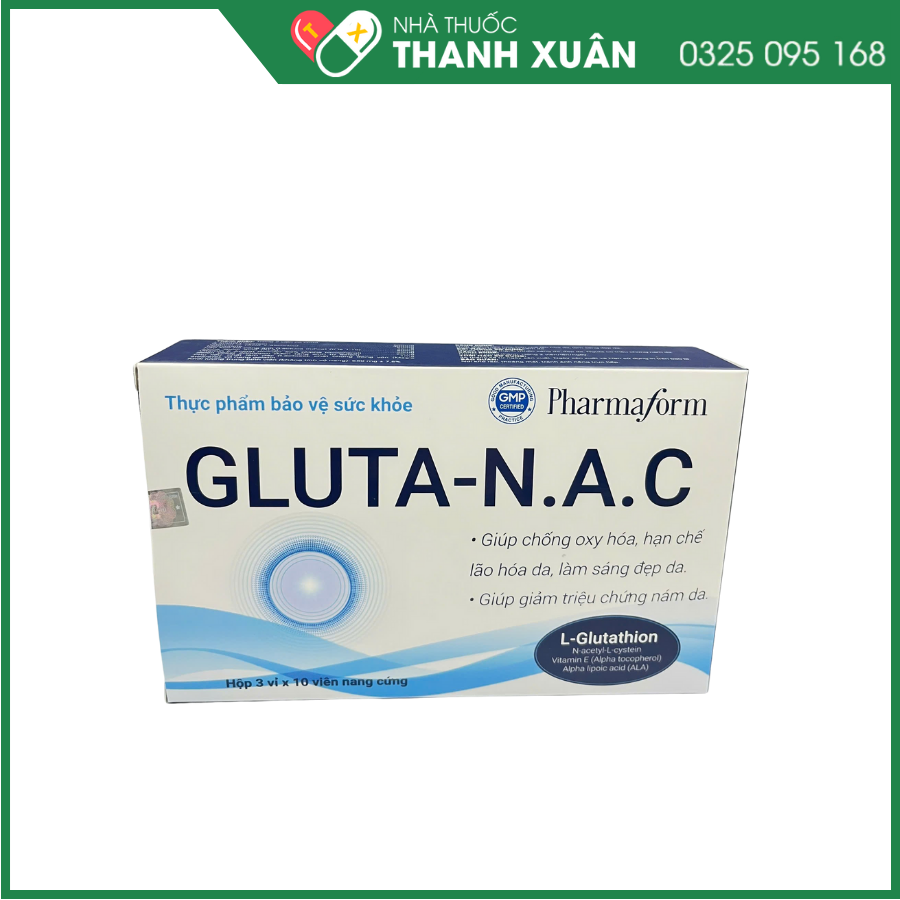Viên uống GLUTA-N.A.C hỗ trợ chống lão hóa, sáng đẹp da