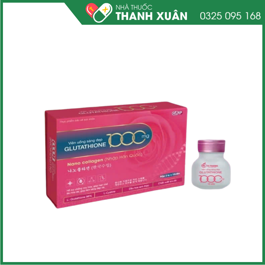 Viên uống sáng đẹp da GLUTATHIONE 1000mg