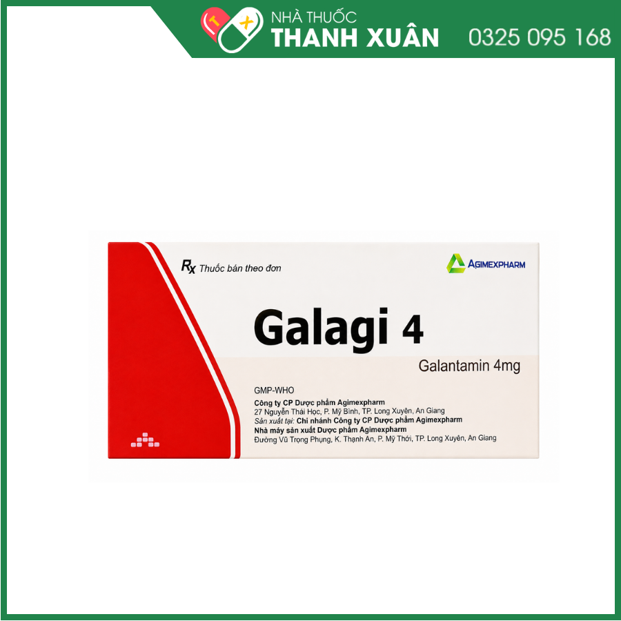 Galagi 4mg điều trị chứng sa sút trí tuệ từ nhẹ đến trung bình trong bệnh Alzheimer