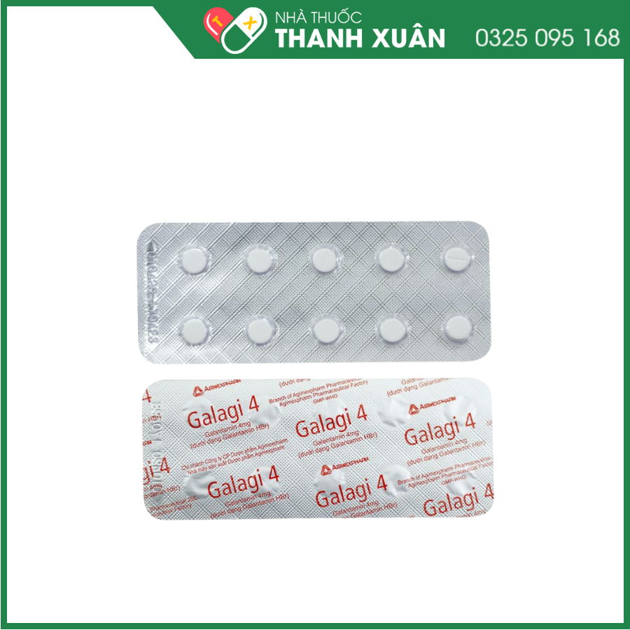 Galagi 4mg điều trị chứng sa sút trí tuệ từ nhẹ đến trung bình trong bệnh Alzheimer
