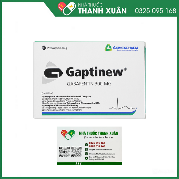 Gaptinew 300mg điều trị đau thần kinh ngoại biên, động kinh cục bộ