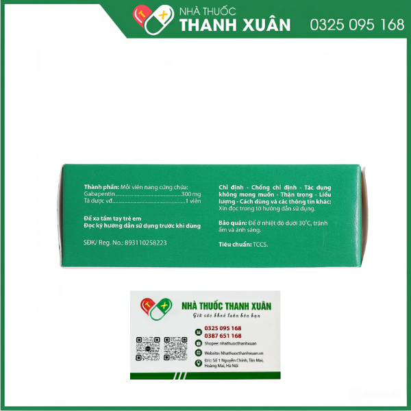 Gaptinew 300mg điều trị đau thần kinh ngoại biên, động kinh cục bộ