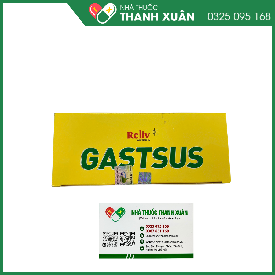 Gastsus giảm triệu chứng không tiêu, ợ nóng, loét tiêu hóa, viêm dạ dày